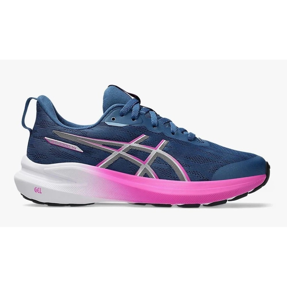 ASICS GT-1000 14 GS Big Kids Size 6.5 Running Shoes Blue/Pink Sneakers NEW